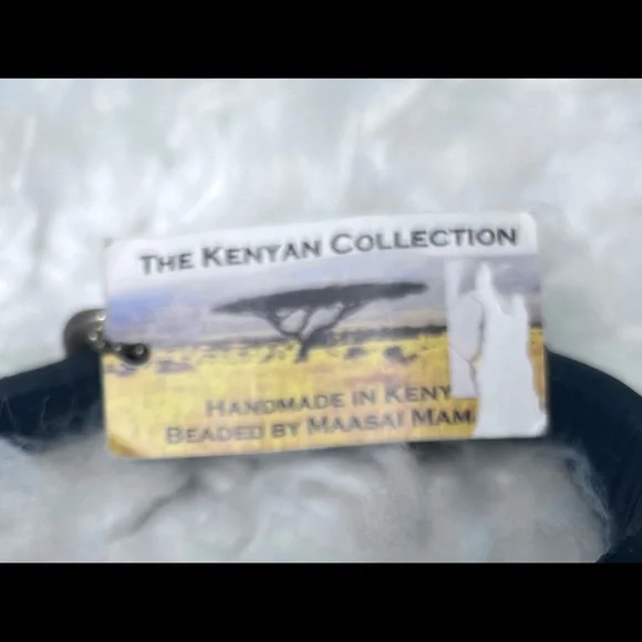 Hand beaded large dog collar